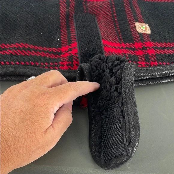 Chilly Dog Red and Black Plaid Blanket Dog Coat - Picture 5 of 8